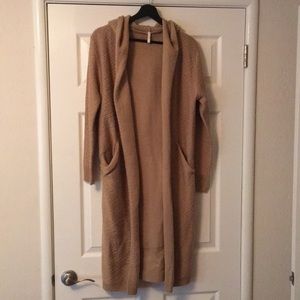 Pink Blush long hooded cardigan